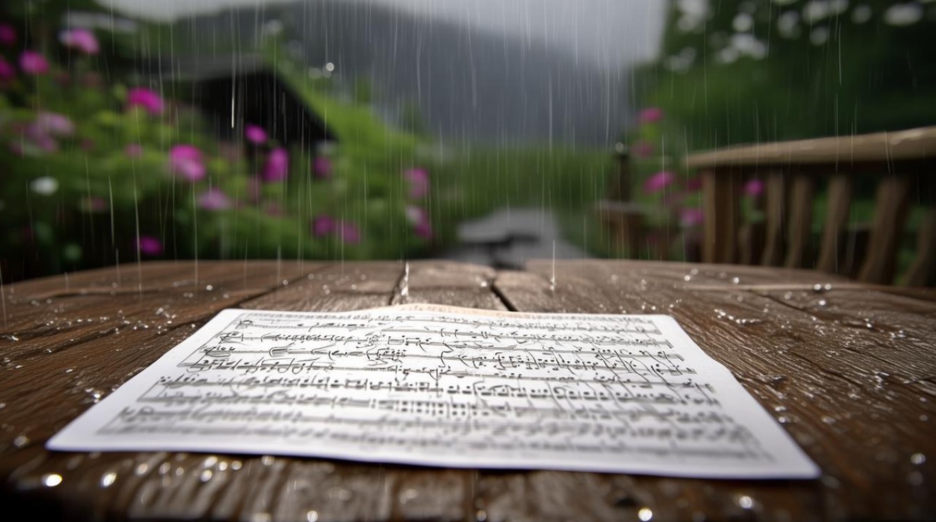 偶阵雨 吉他谱