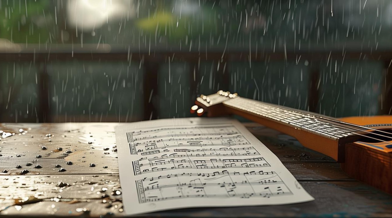 偶阵雨 吉他谱