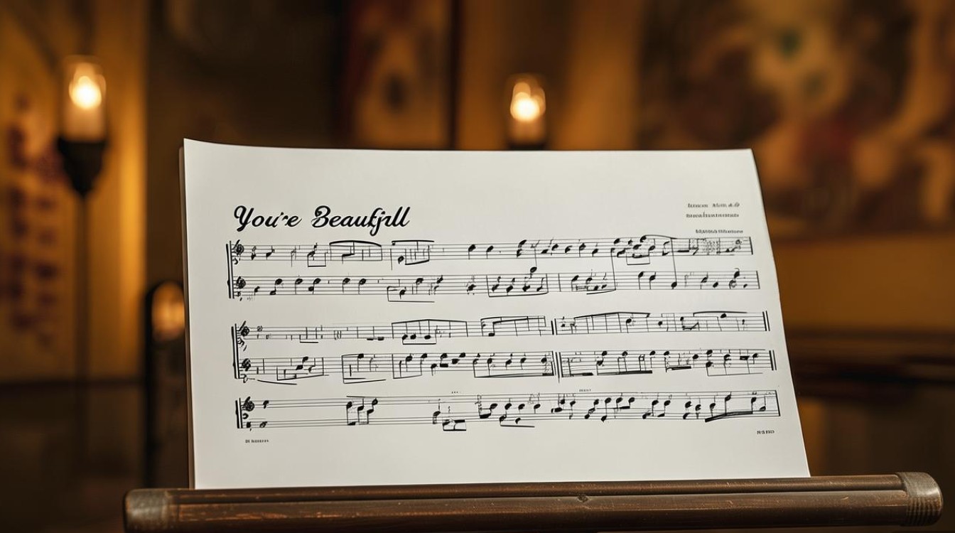 yourebeautiful简谱伴奏