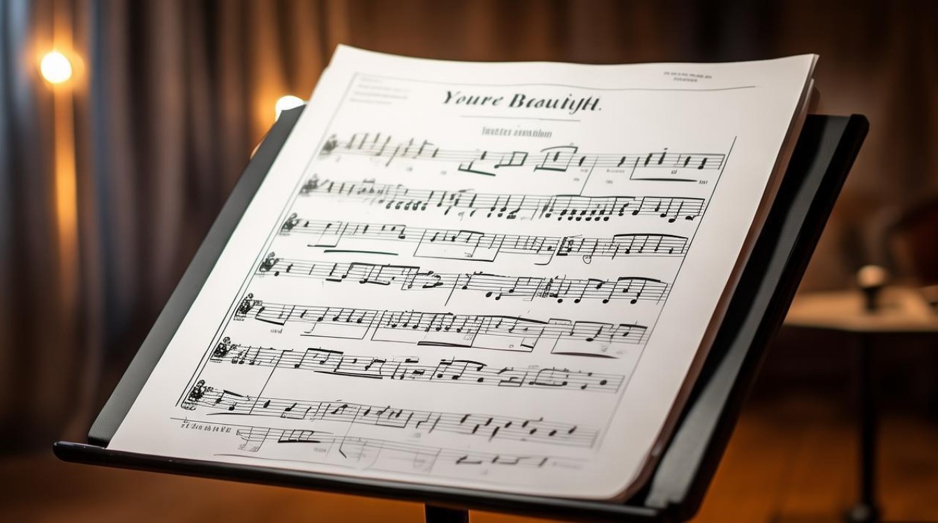 yourebeautiful简谱伴奏